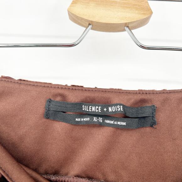 Urban Outfitters UO Silence + Noise Remy Leopard Print Velvet Burnout Tube Top - Picture 4 of 7